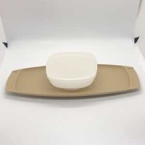 Vintage Tupperware Servette Chip & Dip Tray/Serving Set